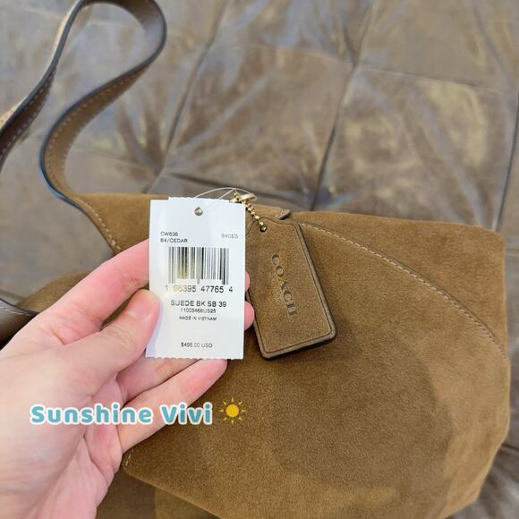 NWT Coach Brooklyn Hobo Shoulder Bag 39 Suede Grain Leather CW636 CW636 - Picture 3 of 11